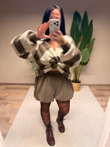 PULLOVER SCHLEIFI BEIGE/TAUPE