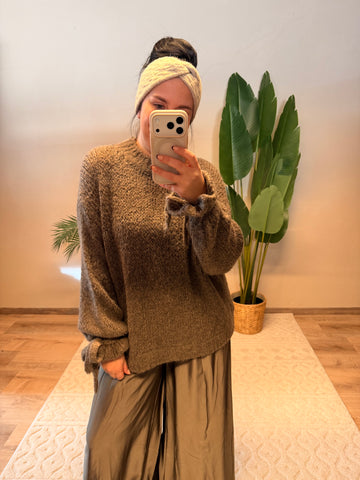 PULLOVER RÜSCHI TAUPE