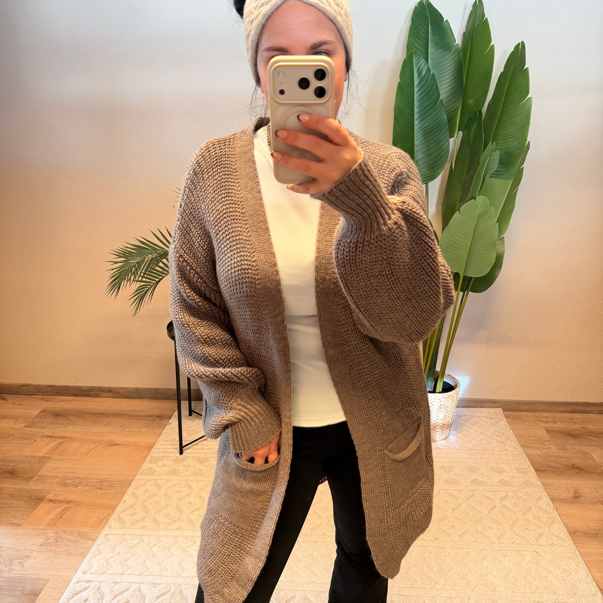 STRICKCARDIGAN LULU TAUPE