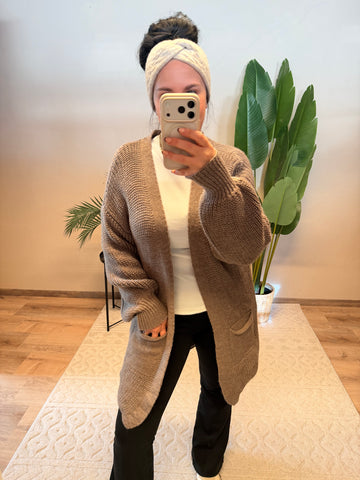 STRICKCARDIGAN LULU TAUPE