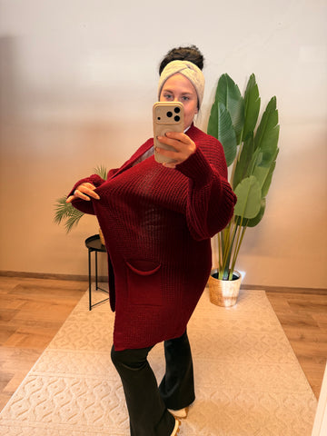 STRICKCARDIGAN LULU ROT