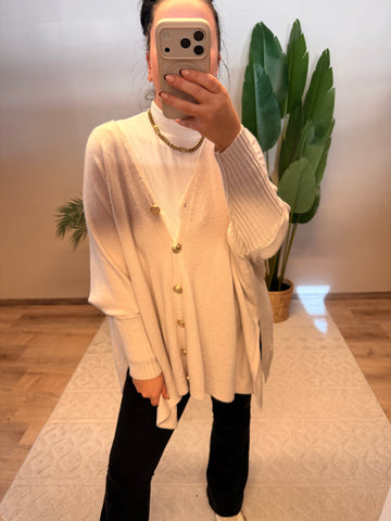 CARDIGAN LILLY CREME
