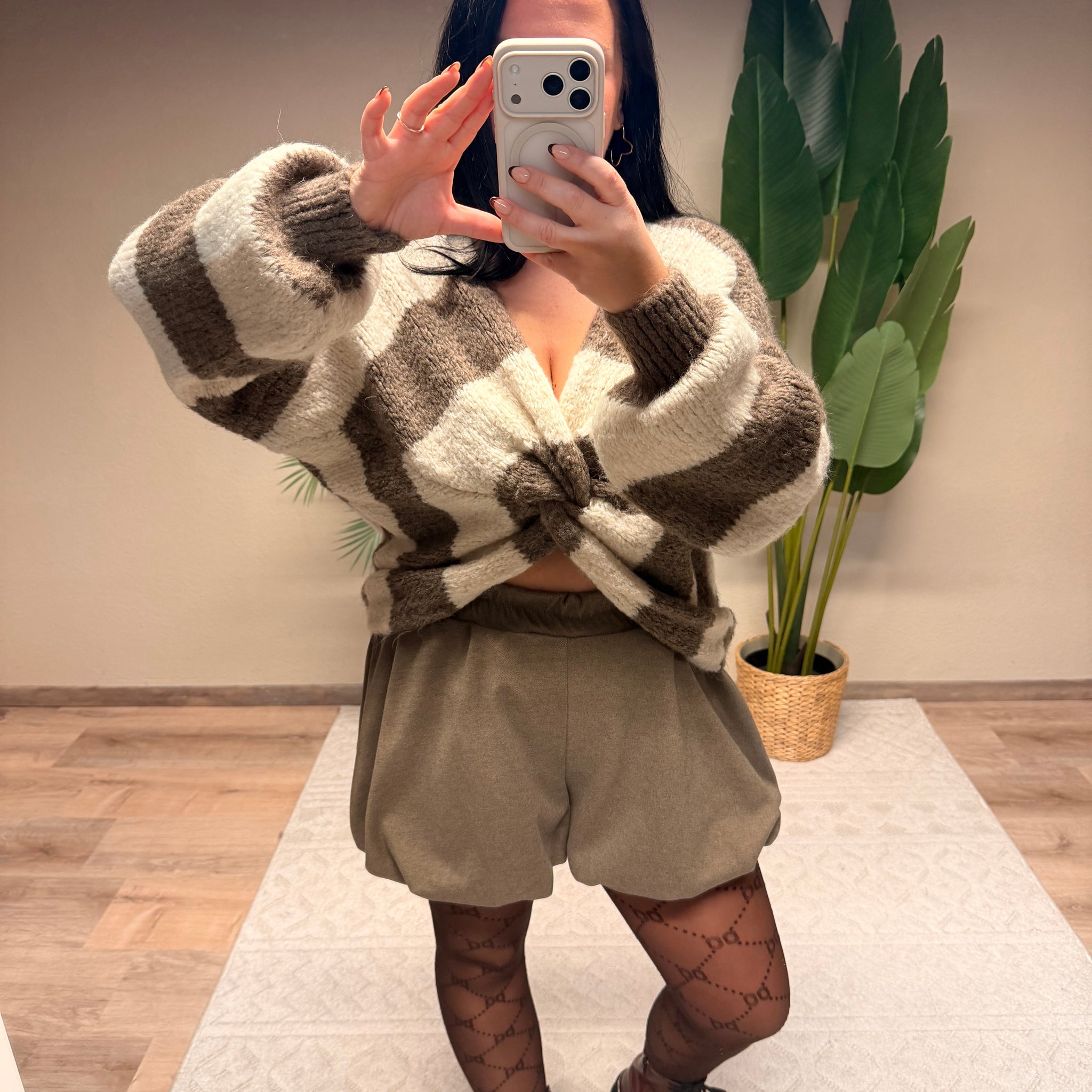 PULLOVER SCHLEIFI BEIGE/TAUPE