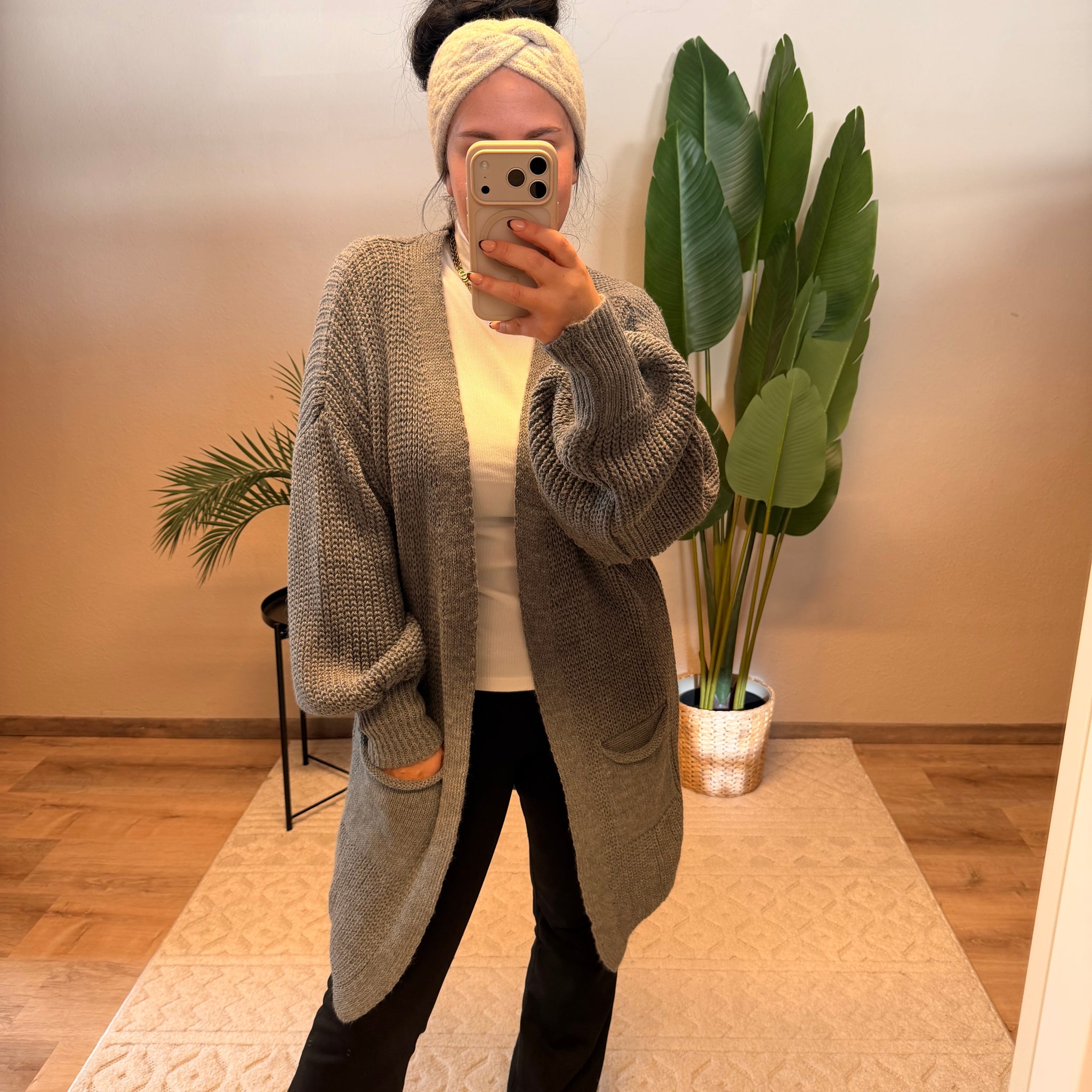 STRICKCARDIGAN LULU GRAU