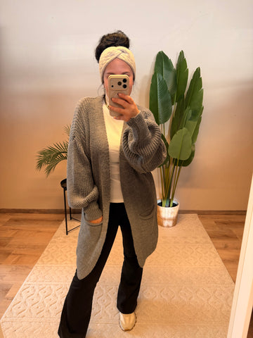 STRICKCARDIGAN LULU GRAU