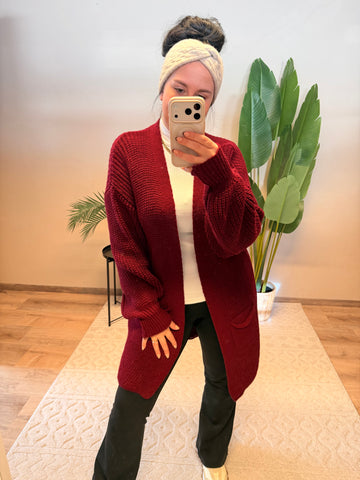 STRICKCARDIGAN LULU ROT