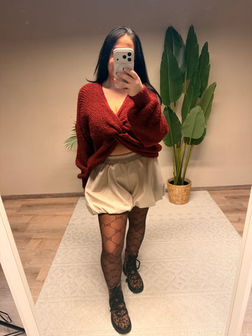 PULLOVER SCHLEIFI WEINROT