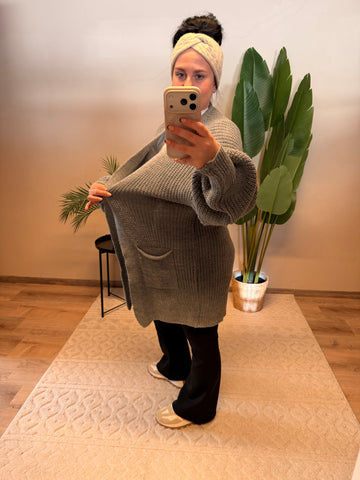 STRICKCARDIGAN LULU GRAU