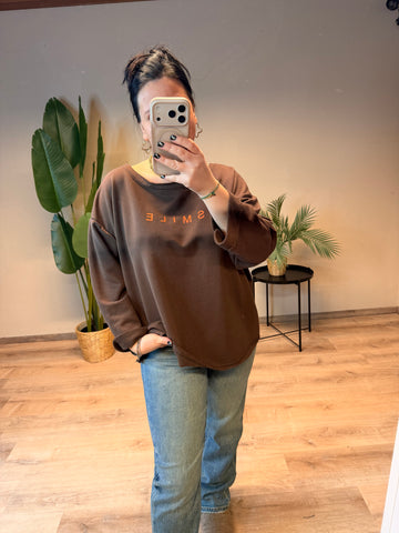 PULLOVER SMILE SCHOKO