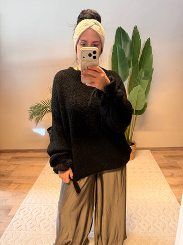 PULLOVER RÜSCHI SCHWARZ