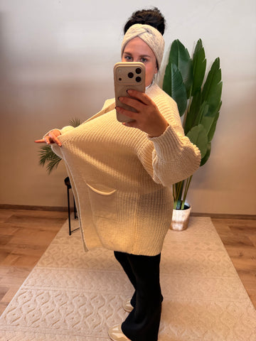 STRICKCARDIGAN LULU CREME