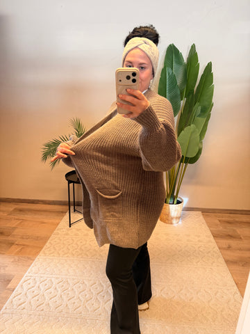 STRICKCARDIGAN LULU TAUPE