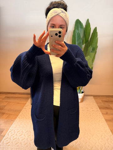 STRICKCARDIGAN LULU BLAU