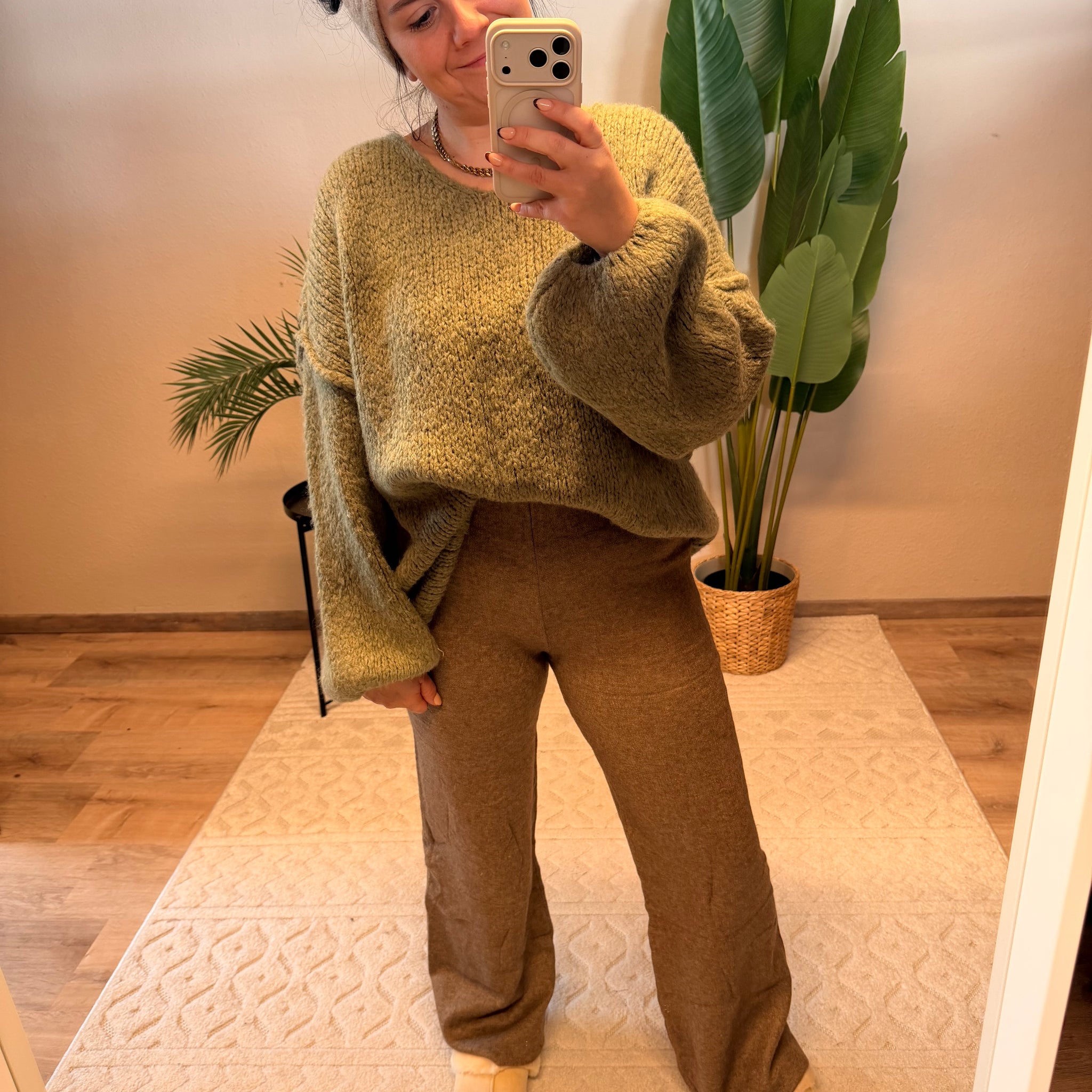 STRICKHOSE BIBI TAUPE