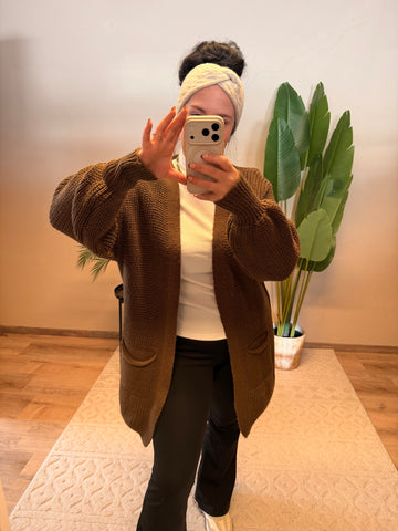 STRICKCARDIGAN LULU SCHOKO