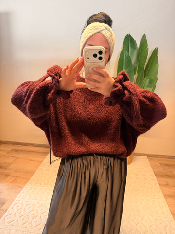 PULLOVER RÜSCHI ROT